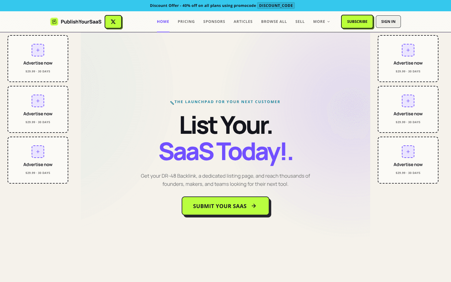 PublishYourSaaS product preview